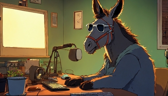 Stock Free Graphics, Horse, Plant, Computer Keyboard, Peripheral, Desk