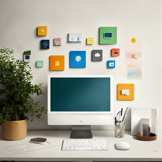 Stock Illustration Sites, Computer, Personal Computer, Computer Desk, Property, Table