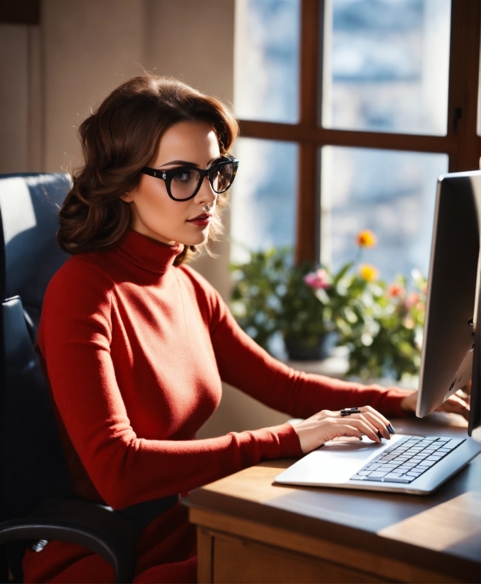 Stock Images Downloader, Computer, Glasses, Personal Computer, Laptop, Plant