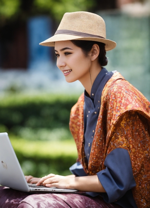 Stock Images Of Dogs, Smile, Computer, Personal Computer, Laptop, Hat