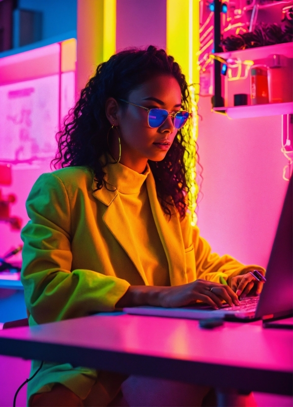 Stock Photo Library, Furniture, Computer, Table, Light, Personal Computer