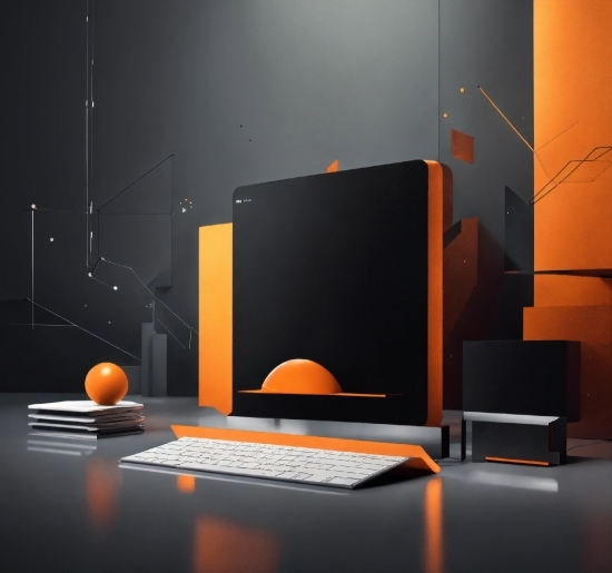 Table, Orange, Interior Design, Desk, Art, Automotive Design