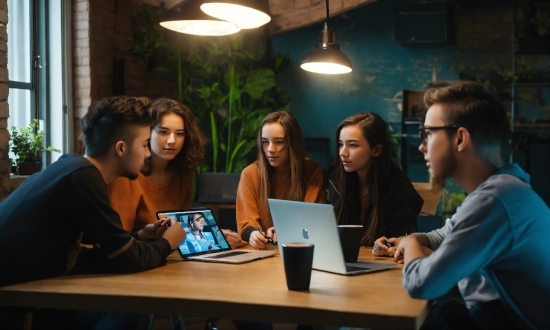 Technology Stock Photos, Computer, Table, Laptop, Personal Computer, Plant