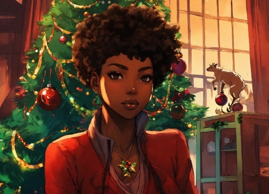 The Art Forger, Jheri Curl, Fun, Red, Plant, Christmas Tree