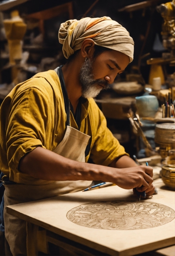 Village Images, Apron, Table, Artisan, Wood, Cooking