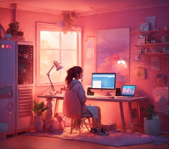 Visual Narrative In Art, Laptop, Computer, Personal Computer, Purple, Interior Design