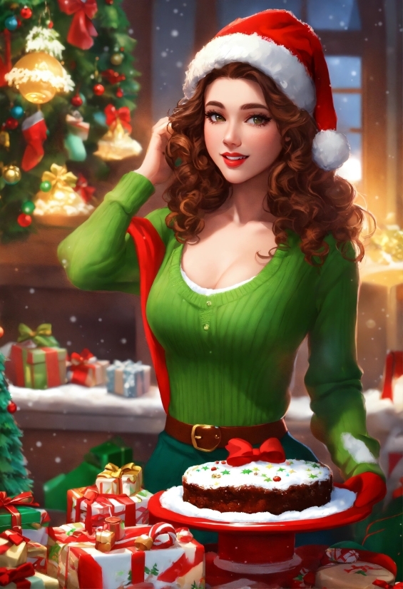 Website Illustrations Free, Food, Green, Red, Recipe, Christmas Decoration