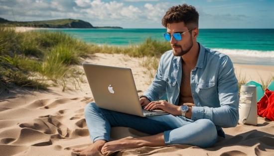 White Wallpaper Aesthetic, Jeans, Computer, Cloud, Personal Computer, Laptop