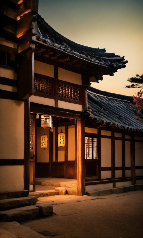 Winter Stock Images, Building, Chinese Architecture, House, Architecture, Sky