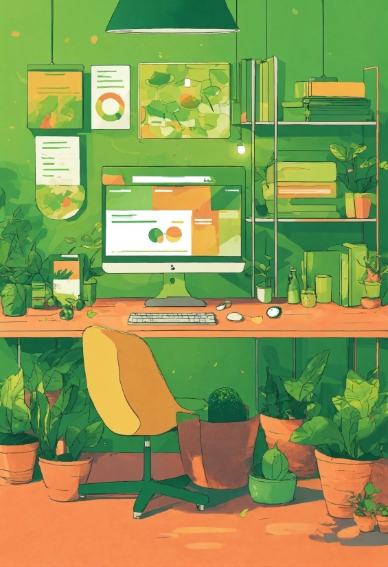 Winter Visuals, Plant, Green, Houseplant, Cartoon, Organism