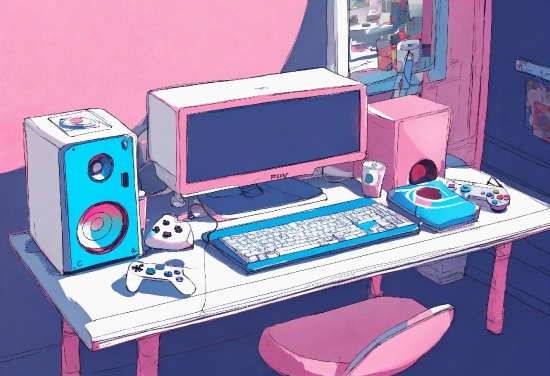 Writing Illustration, Computer, Personal Computer, Furniture, Table, Peripheral