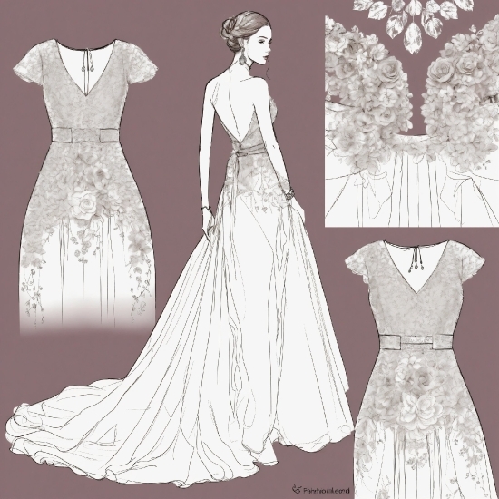 3d Human Illustration Free, Clothing, Joint, Shoulder, Wedding Dress, One-piece Garment