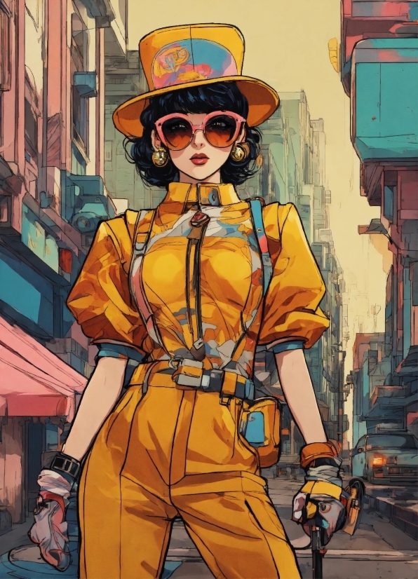 Adobe Illustrator 2021 Free Download, Hat, Eyewear, Vision Care, Yellow, Style