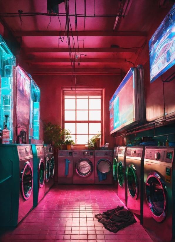 Ai 187 Movie, Washing Machine, Blue, Purple, Lighting, Interior Design