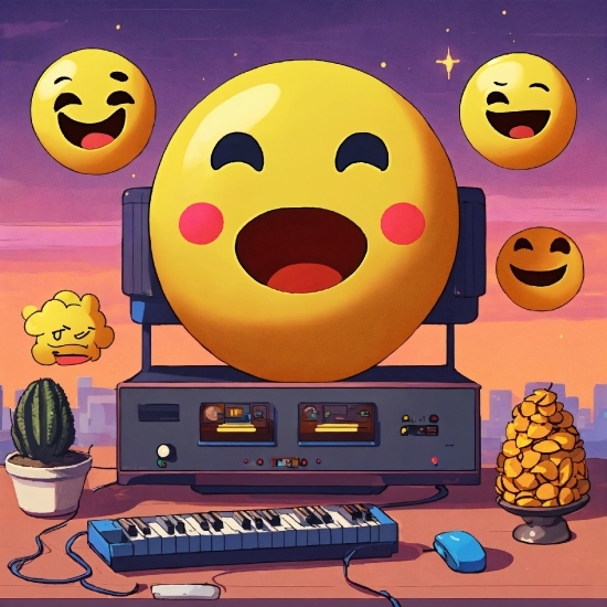 Ai Art Generation, Organ, Yellow, Musical Instrument, Piano, Musical Keyboard