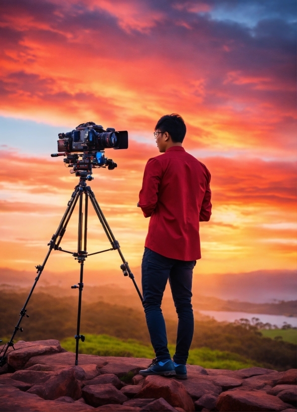 Ai Composing, Cloud, Sky, Tripod, Videographer, Human