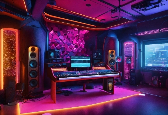 Ai Google Sentient, Purple, Musical Instrument, Musical Keyboard, Interior Design, Building