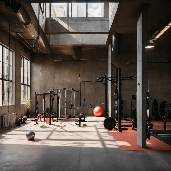 Ai Image Dall E, Window, Building, Exercise Equipment, Gym, Interior Design