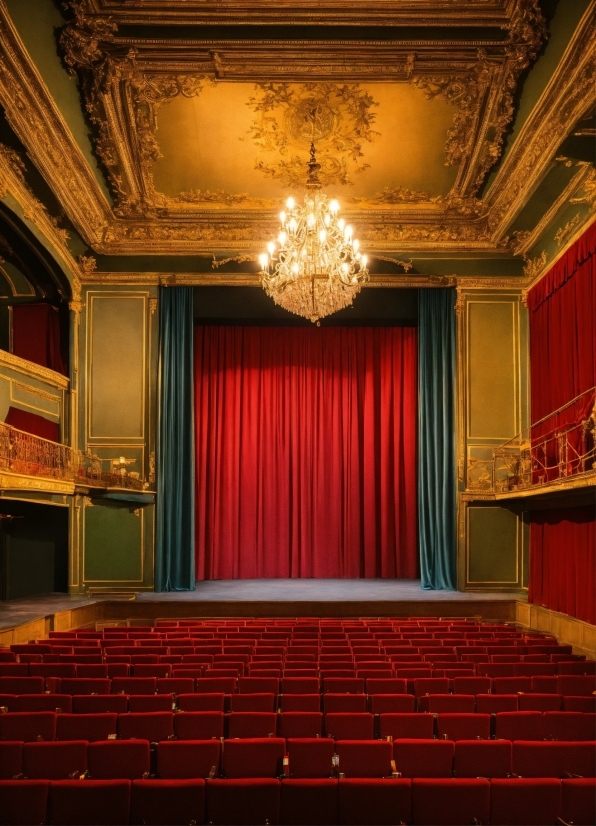 Ai In Finance, Light, Theater Curtain, Lighting, Stage Is Empty, Interior Design