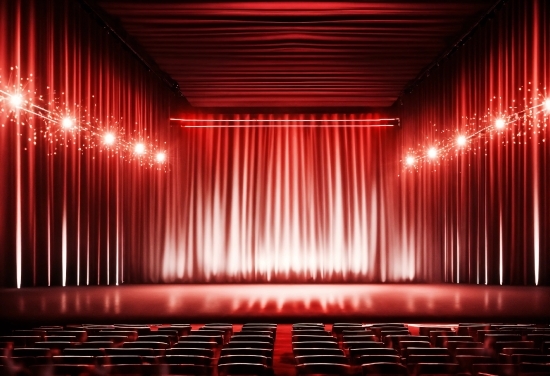 Ai Medical, Stage Is Empty, Light, Theater Curtain, Textile, Interior Design