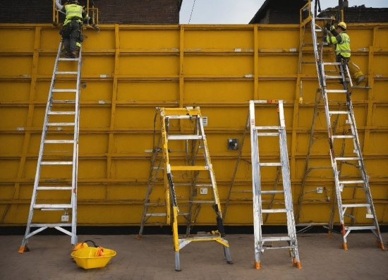 Ai Picture Expander, Ladder, Wood, Lighting, Yellow, Line