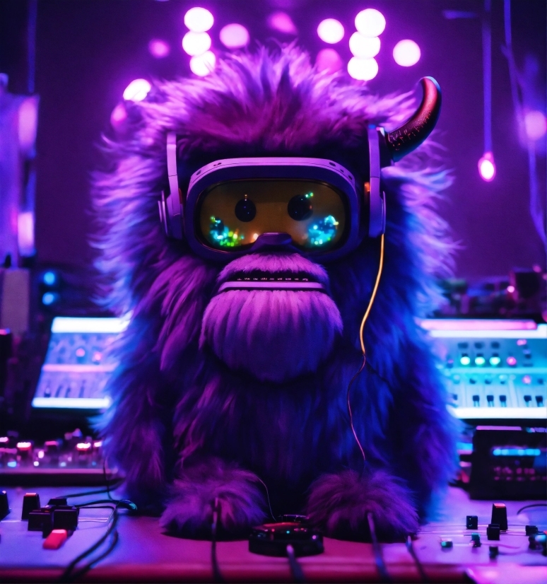 Ai Pop Song Generator, Light, Purple, Blue, Music, Beard