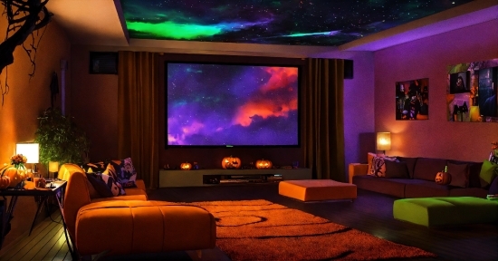 Anime Ai Image Generator Free, Comfort, Couch, Purple, Entertainment, Living Room