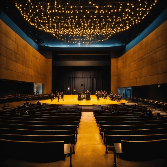 Anime Ai Image Generator, Light, Musical Instrument Accessory, Hall, Chair, Performing Arts Center