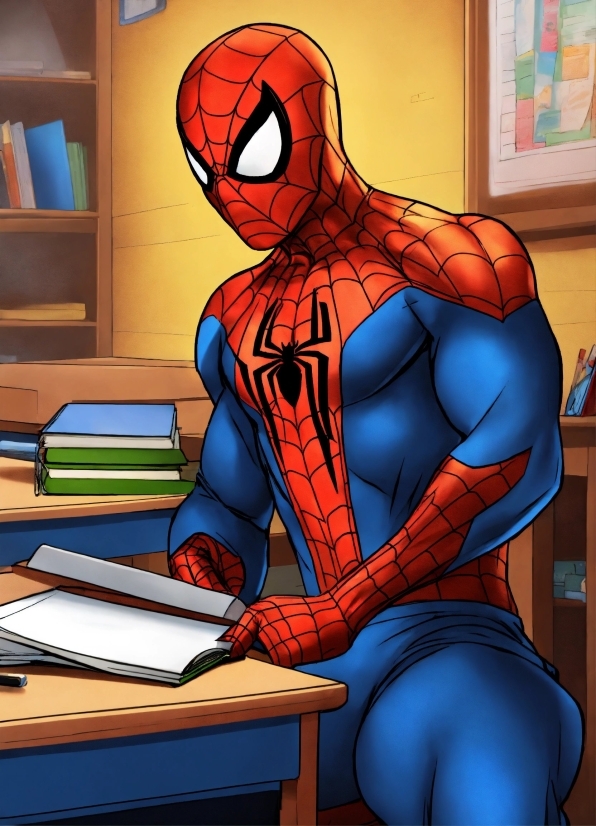 Asus Wallpaper, Muscle, Cartoon, Spider-man, Art, Bookcase