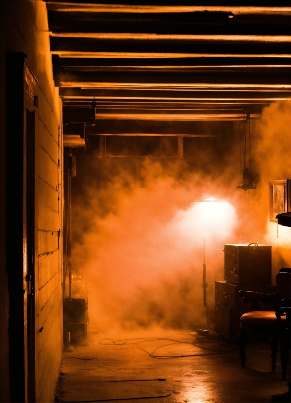 Atmosphere, Building, Orange, Automotive Lighting, Wood, Electricity