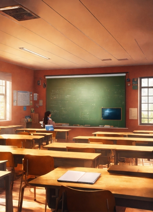 Background Gif Anime, Table, Furniture, Window, Interior Design, Building