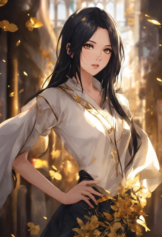 Beautiful Background, Black Hair, Fashion Design, Thigh, Long Hair, Art