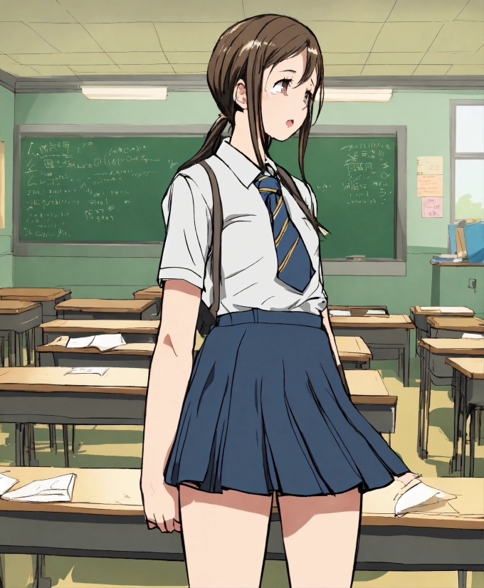 Best Wallpaper Engine Wallpapers Anime, School Uniform, Cartoon, Window, Sleeve, Table