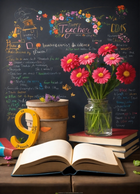 Blur Wallpaper, Flower, Plant, Book, Publication, Vase