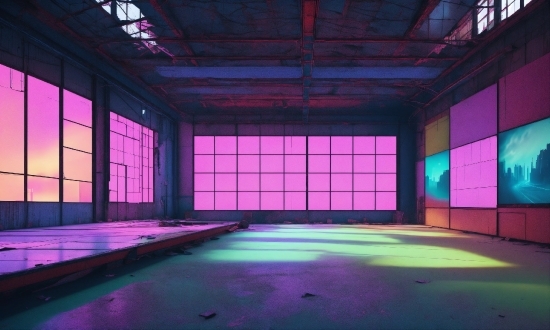 Building, Purple, Lighting, Interior Design, Line, Tints And Shades