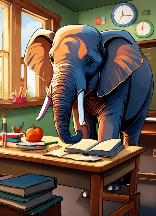 Business Man Stock Image, Elephant, Window, Book, Elephants And Mammoths, African Elephant