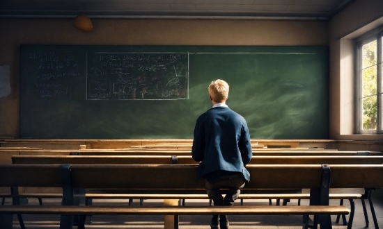 Cherry Illustration, Handwriting, Window, Blackboard, Bench, Chalk