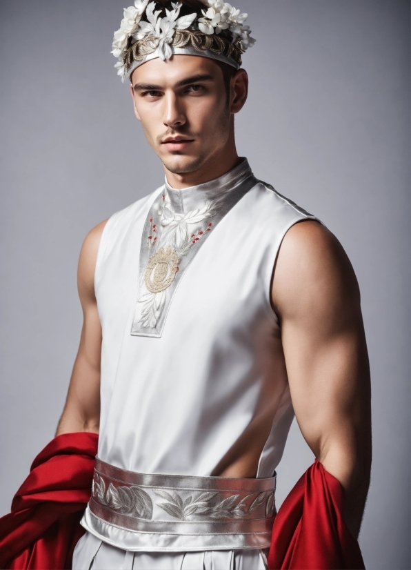 Chin, Hairstyle, Shoulder, White, Muscle, Neck