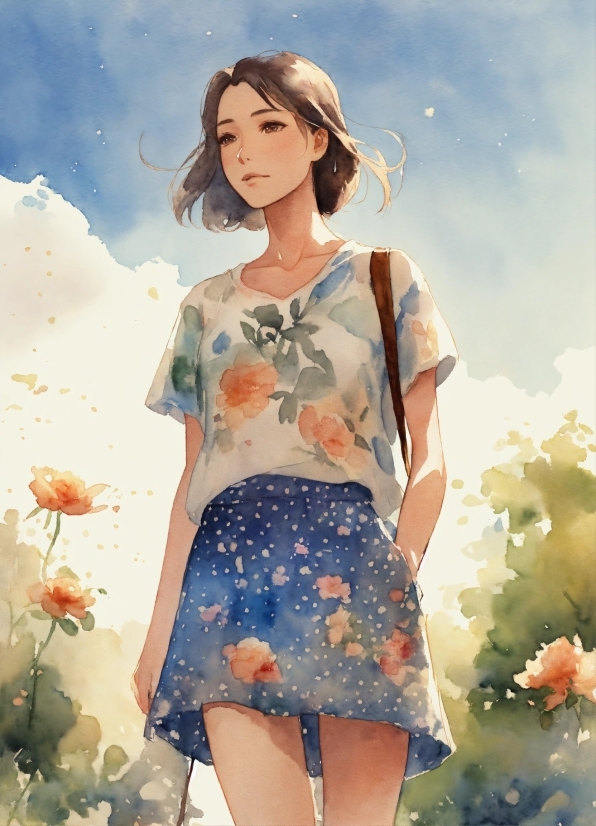 Clothing, Plant, Flower, People In Nature, Sky, Sleeve