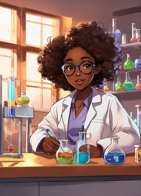 Cocoa Vector, Glasses, Vision Care, Window, Table, Jheri Curl