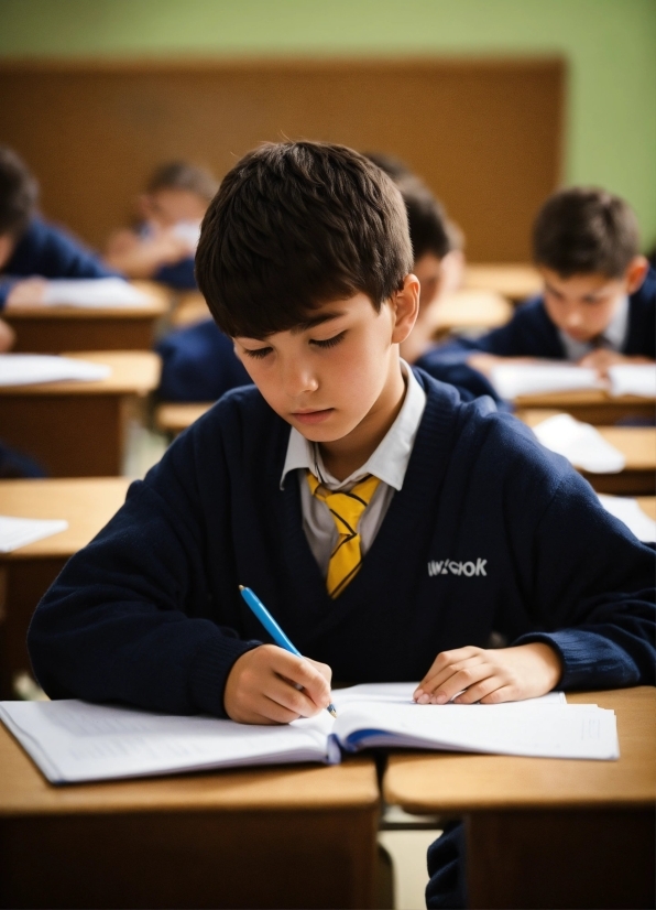 Colorful Background Hd, Table, School Uniform, Desk, Chair, Tie