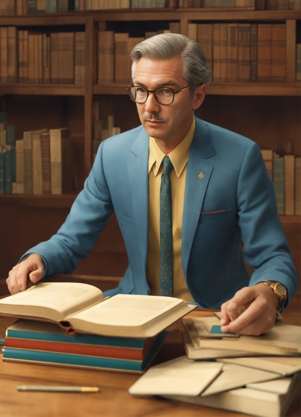 Cursed Stock Image, Glasses, Furniture, Microphone, Table, Book