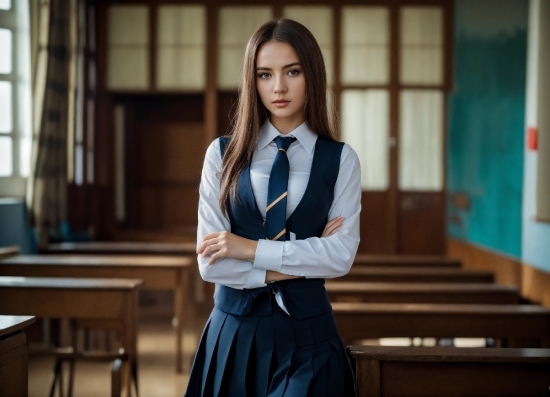 Dennis Stock Photos, School Uniform, Dress Shirt, Window, Neck, Flash Photography