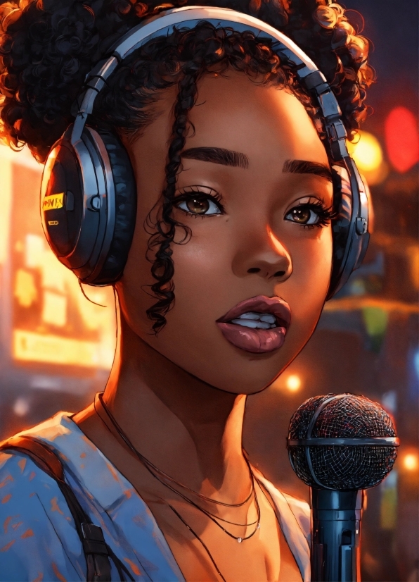 Detailed Vector Art, Lip, Microphone, Chin, Organ, Eyelash