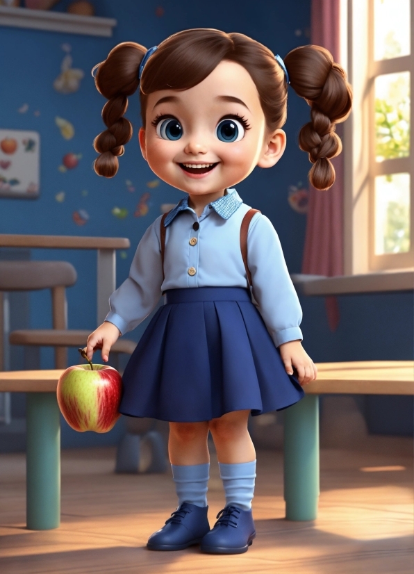 Digital Design Days, Hair, Hairstyle, Toy, School Uniform, Window