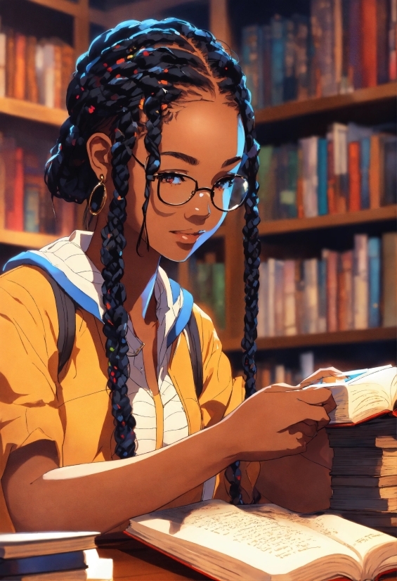 Disappointed Stock Photo, Bookcase, Shelf, Vision Care, Book, Cornrows