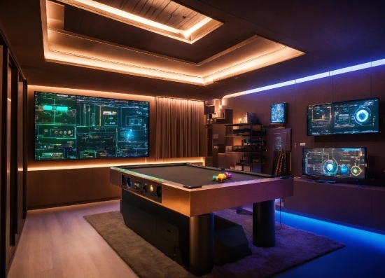 Emo The Robot, Property, Billiard Table, Building, Recreation Room, Interior Design