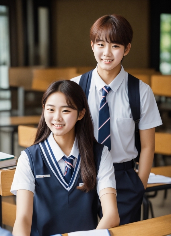 Eye Illustration, Smile, School Uniform, Tie, People, Collar