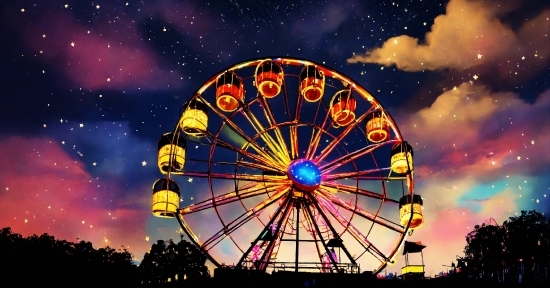 Free Horse Clipart, Sky, Nature, Ferris Wheel, Fun, Cloud