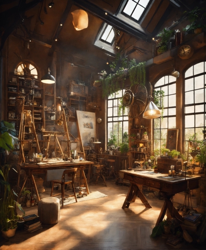 Free To Use Ai Image Generator, Plant, Window, Table, Wood, Interior Design